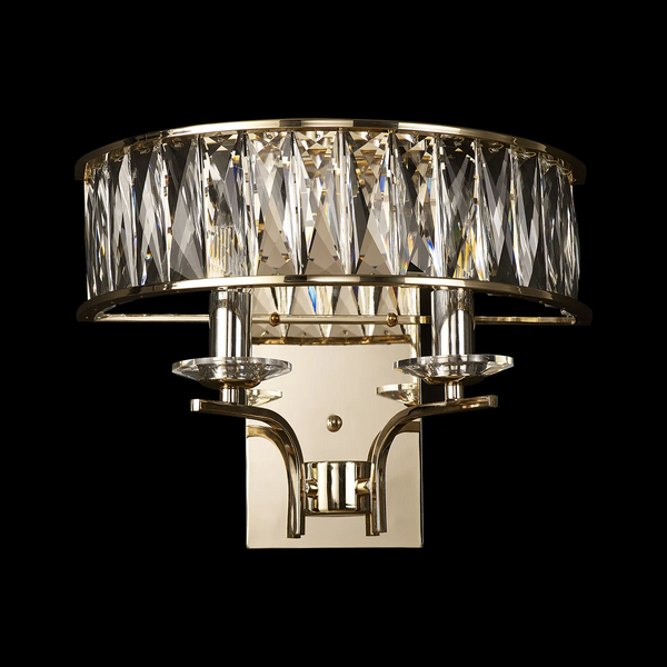 Vivienne Large Wall Light in French Gold & Clear Crystal Glass
