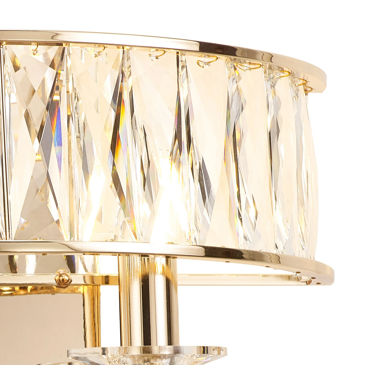 Vivienne Large Wall Light in French Gold & Clear Crystal Glass