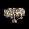 Vivienne 4 Light Semi Flush Ceiling Light in Polished Nickel & Clear Crystal