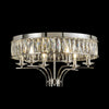 Vivienne 6 Light Semi Flush Ceiling Light in Polished Nickel & Clear Crystal