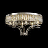 Vivienne 8 Light Semi Flush Ceiling Light in Polished Nickel & Clear Crystal