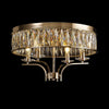 Vivienne 4 Light Semi Flush Ceiling Light in French Gold & Clear Crystal