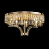 Vivienne 8 Light Semi Flush Ceiling Light in French Gold & Clear Crystal