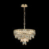 Vivienne 4 Light Pendant or Semi Flush in French Gold & Clear Crystal
