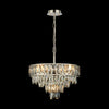 Vivienne 4 Light Pendant or Semi Flush in Polished Nickel & Clear Crystal