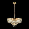Vivienne 7 Light Pendant or Semi Flush in French Gold & Clear Crystal